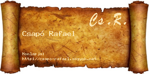 Csapó Rafael névjegykártya